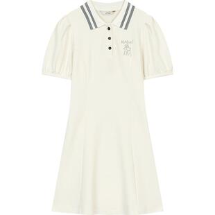 妖精的口袋玩了再说Polo领连衣裙学院风2026年夏季新款减龄裙子