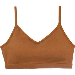 美背运动内衣女无钢圈小胸聚拢学生高中女生吊带背心抹胸式文胸罩