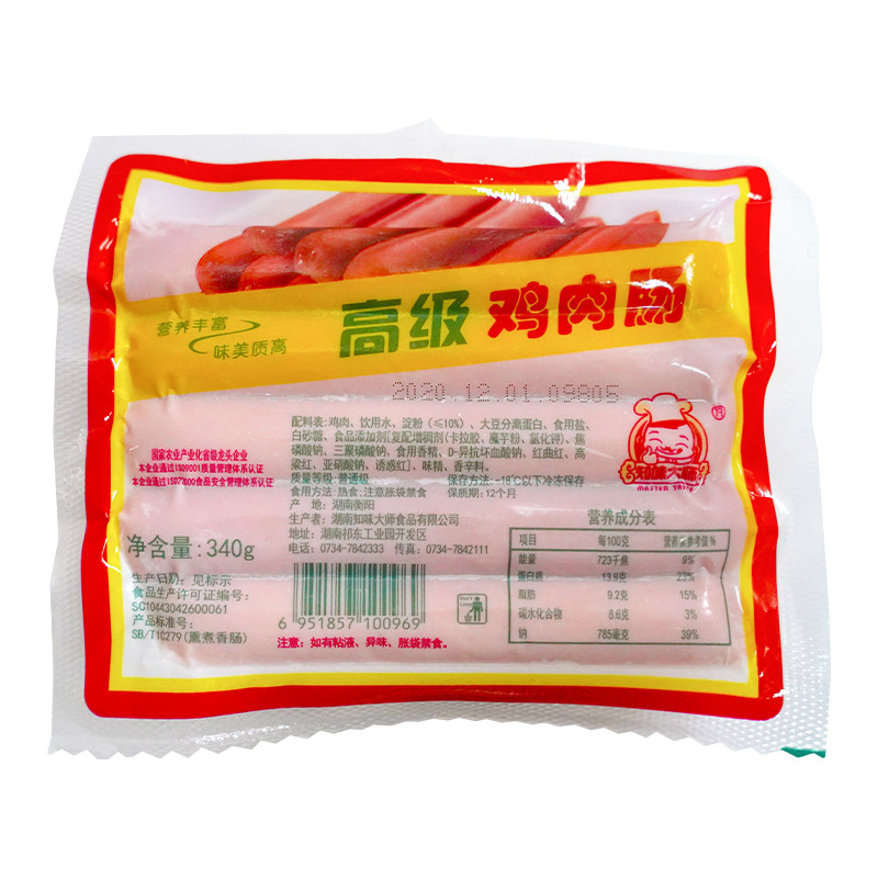 知味大师整箱340g搭档鸡肉肠