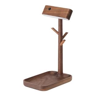 日式入户玄关创意实木感应灯床头柜摆件复古风首饰钥匙架桌搭礼物