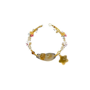 新款桂花猫手工编织手链可爱猫咪蝴蝶编绳逐秋桂花树上2025秋冬款