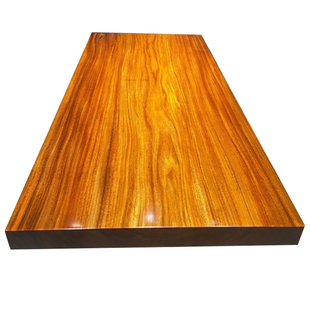 奥坎实木大板茶桌椅组合原木餐桌实木整块书桌巴花胡桃木茶台办公