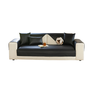 防水皮革直排沙发垫盖布巾夏季2024新款轻奢高级感防滑凉席皮坐垫