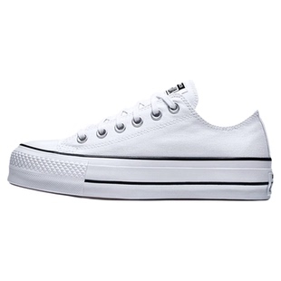 匡威All star Lift经典女款厚底低帮简约休闲帆布鞋小白鞋560251C