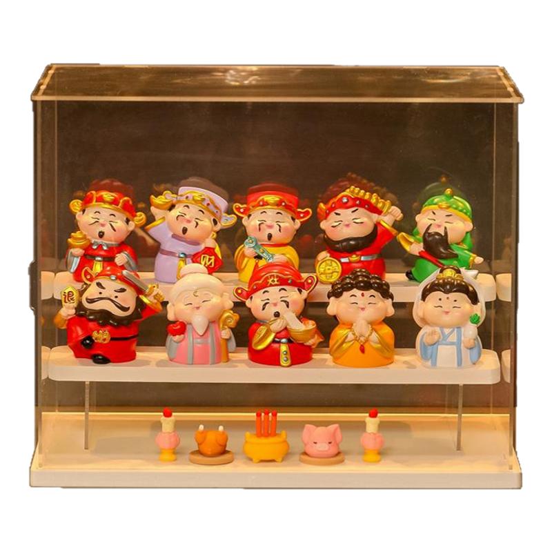 财神爷家用摆件客厅玄关电视柜新年招财装饰品五路财神摆设大全套
