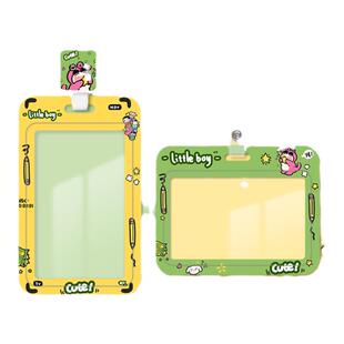 横版医生工作卡套护士胸牌双面透明证件套可伸缩易拉扣可爱门禁卡公交卡保护壳幼儿园接送卡学生校园卡保护套