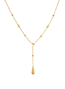 轻奢优雅水滴几何钛钢项链不怕水