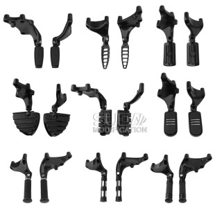 摩托哈雷XL883 1200 X48 72改装后脚踏总成后脚踏支架后脚蹬14-21