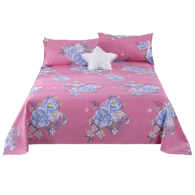 库存纯棉老粗布加厚印花床单秋冬