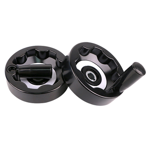 内波纹手轮 胶木可折叠手柄手轮 机床满幅手摇轮100 125 160 200