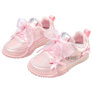 芭比童鞋女童鞋子2026新款春季软底休闲鞋小女孩公主鞋儿童运动鞋