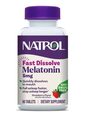 NATROL褪黑素安瓶睡眠闪睡片美国