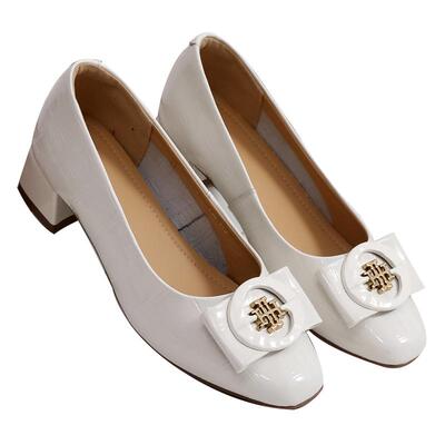 舒适粗跟百搭方头单鞋一脚蹬软底