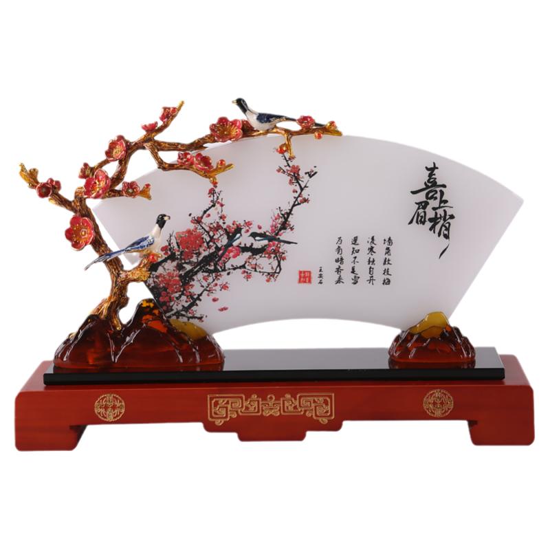 厚德载物天然玉石玉屏风摆件电视柜家居客厅酒柜装饰品教师节礼物