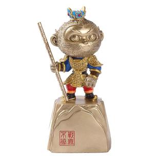 孙悟空齐天大圣摆件金属猴子客厅书房西游记高级手办生肖猴铜工艺