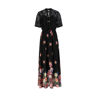 大牌高端连衣裙气质收腰polo领2026夏季新款显瘦超长裙到脚踝1743