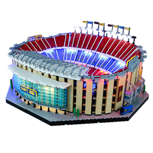 可匀适用于乐高巴塞罗那诺坎普足球场10284巴萨拼装具积木LED灯