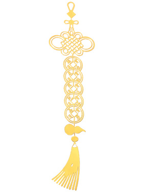 五帝钱吉祥结真品解决门对门挂件