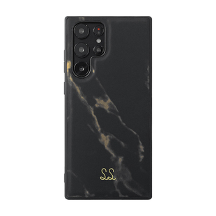 SS新款ins原创金沙黑皮革适用三星s22手机壳ultras保护套galaxy简约22+时尚samsungW23高级感全包软防摔fold4