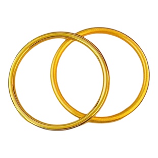 重生小元宝Paula古法手镯女生百搭磨砂金色实心素圈镯子4m5mS001