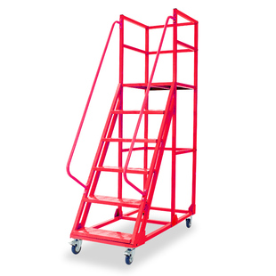 仓库登高车移动平台梯超市库房登高梯仓储货架车间取货梯子静音轮