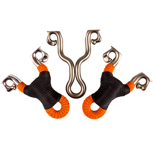 冷弯弹弓新款高精度不锈钢猫头平头鹰户外扁皮大威力竞技传统弹弓