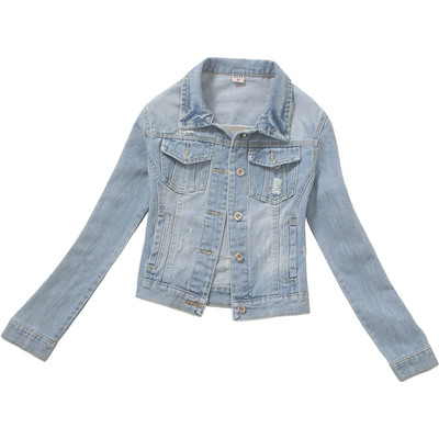 牛仔衣美式复古破洞修身短款外套