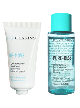 【天猫u先】myclarins小娇韵诗蜜桃水10ml+洁面啫喱5ml水油平衡