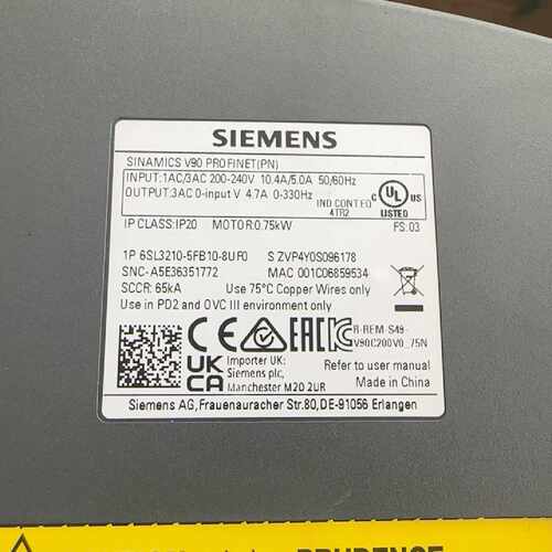 询价-SINAMICS V90伺服驱动器6SL3210-5F