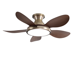 风扇灯2025新款中古吊扇灯客厅餐厅吸顶家用简约一体变频中山灯具