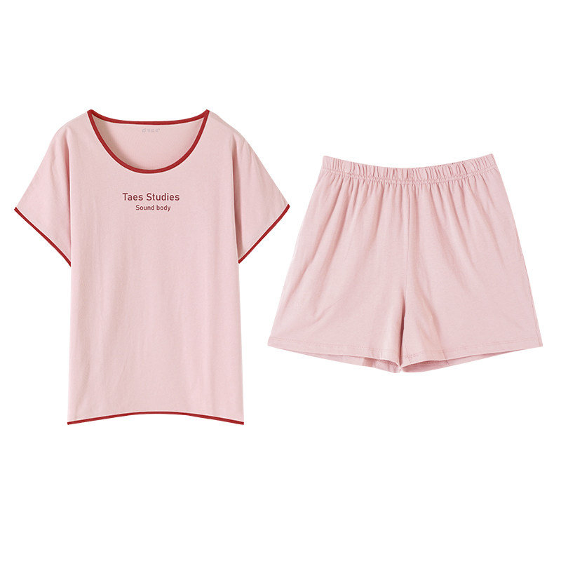 顶瓜瓜女士纯棉短袖短裤家居服