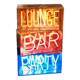 定制Neon铁盒玻璃霓虹灯管字母造型霓虹灯网红打卡拍照装饰灯