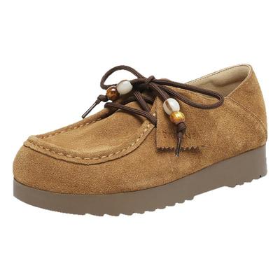 达芙妮袋鼠鞋软底乐福勃肯鞋系带