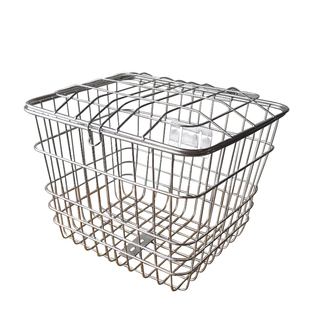 201不锈钢车筐菜篮子电动自行车大车篓子箩筐实心带盖带内胆内包