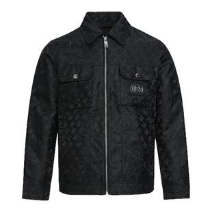 pp轻奢潮牌pleikpholppe冬季新款黑色高端时尚棉衣男士棉服外套