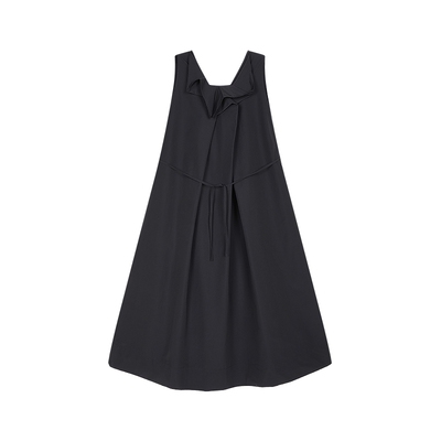 LESS不规则褶A型无袖连衣裙