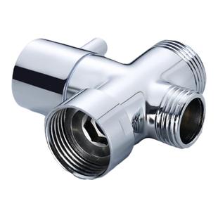 花洒分水器铜快开淋浴三通一进二出角阀4分6分内外丝分水阀接头