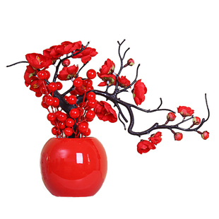 发财红果乔迁新居结婚礼品玄关客厅开业招财摆件电视柜家居装饰品
