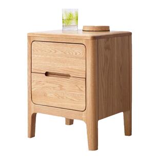 实木床头柜橡木床边柜抽屉柜储物柜卧室收纳柜北欧简约