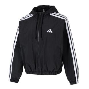 Adidas阿迪达斯正品套装女装2026春季新款运动休闲服连帽夹克长裤