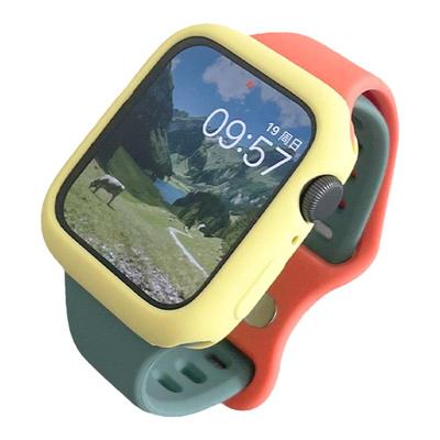 蝴蝶扣拼色硅胶适用iwatch表带