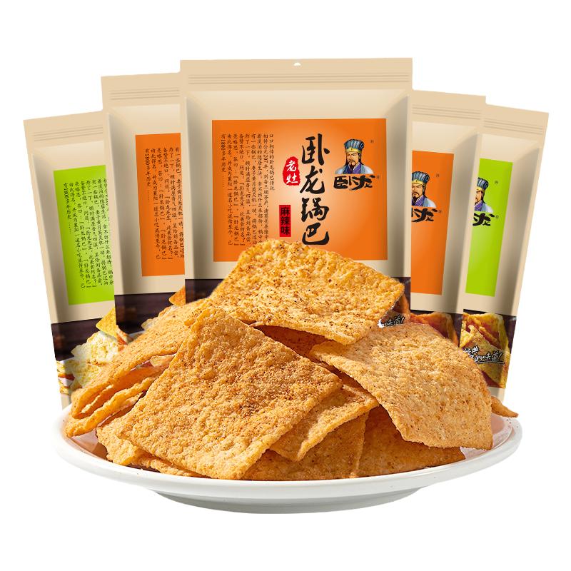 臥龍鍋巴手工小零食網(wǎng)紅花椒400gx4囤貨小吃休閑食品麻辣解饞爆款