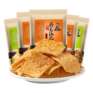 卧龙锅巴手工小零食网红花椒400gx4囤货小吃休闲食品麻辣解馋爆款