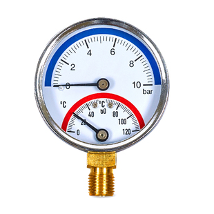 地热打压表水管试压消防自来水压力表分水器地暖打压表管道阀家用