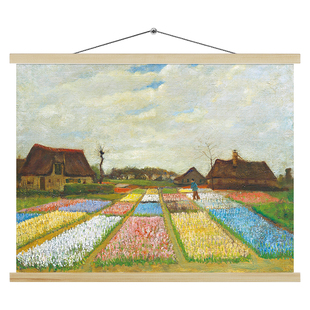 梵高装饰画世界名画客厅卧室餐厅玄关挂画风景田园遮电表箱挂绳画