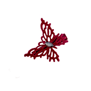 蝴蝶落在心尖！新年氛围感发夹！高级感蝴蝶结发夹丝绒碎发盘发器