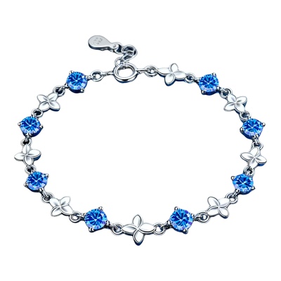 s999纯银四叶草手链女生新款