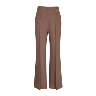 婉甸2025年秋季新品古巴棕喇叭裤微喇西裤1243P13MD3