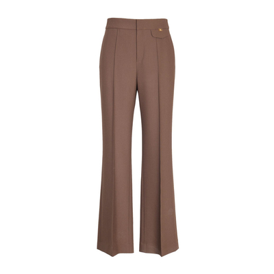 婉甸2025年秋季新品古巴棕喇叭裤微喇西裤1243P13MD3