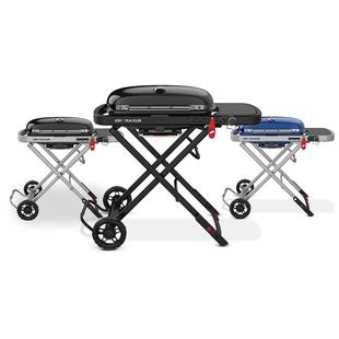 WeberTraveler威焙户外燃气烧烤炉子庭院便携式家用烤肉烧烤架